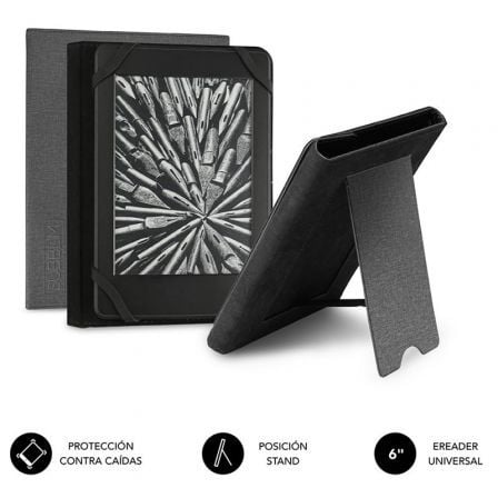 Funda para libro electrónico Subblim Clever Ebook Stand Case 6'/ Gris